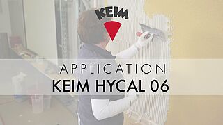 Mise en œuvre de l'enduit minéral KEIM Hycal 06