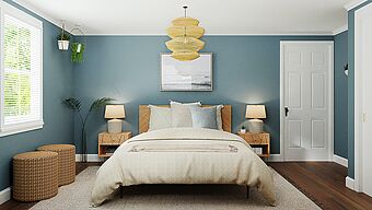 Chambre à coucher en bleu
